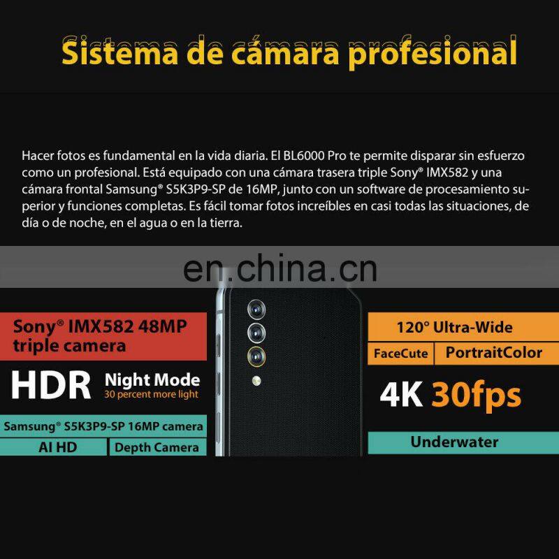 Blackview BL6000 Pro 5G Phone IP68 Waterproof 48MP Triple Camera 8GB RAM 256GB ROM 6.36 Inch FHD+ Global Version 5G Mobile Phone