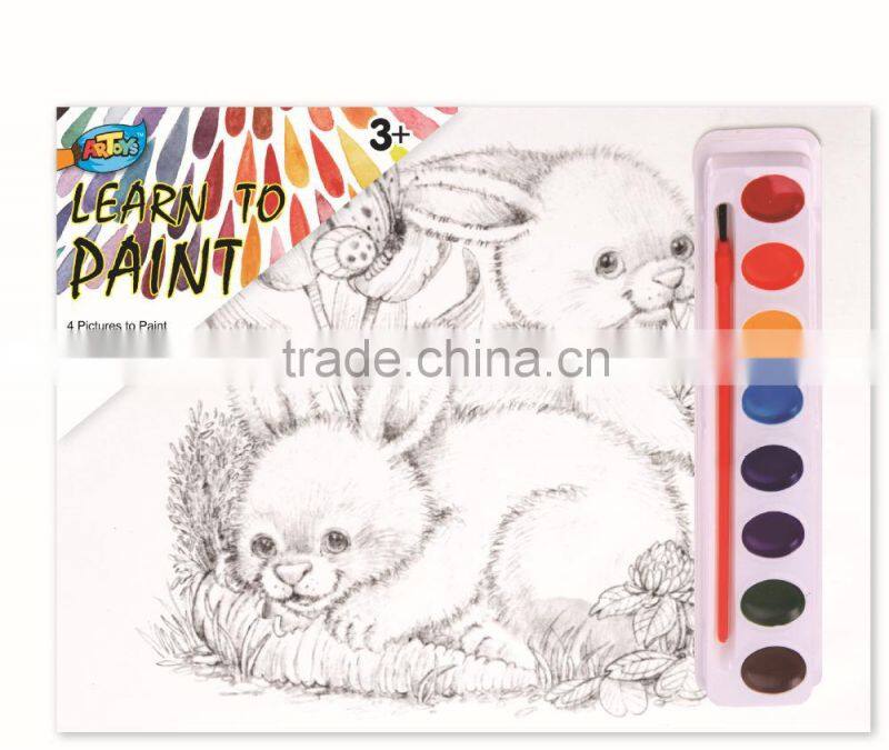 Children selling DIY painting tools, safe, fun