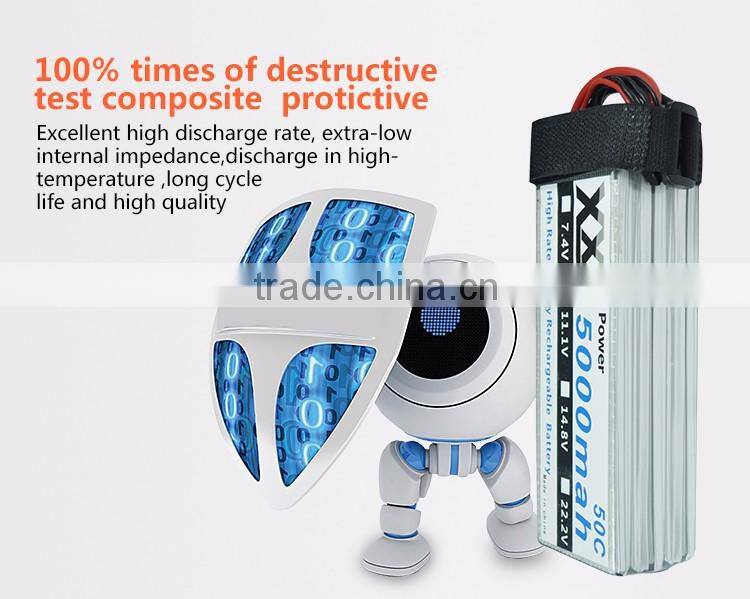 XXL high rate 5000mah 18.5v 50c rc car bettery pack for RC car RC Truck