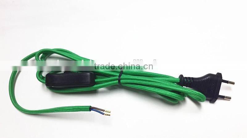 White textile cordset with 304 inline swutch