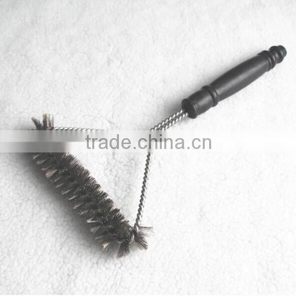 Amazon Hot rank 12'' BBQ grill brush zinc plated wire bbq cleaning brush 12inch steel wire brush custom
