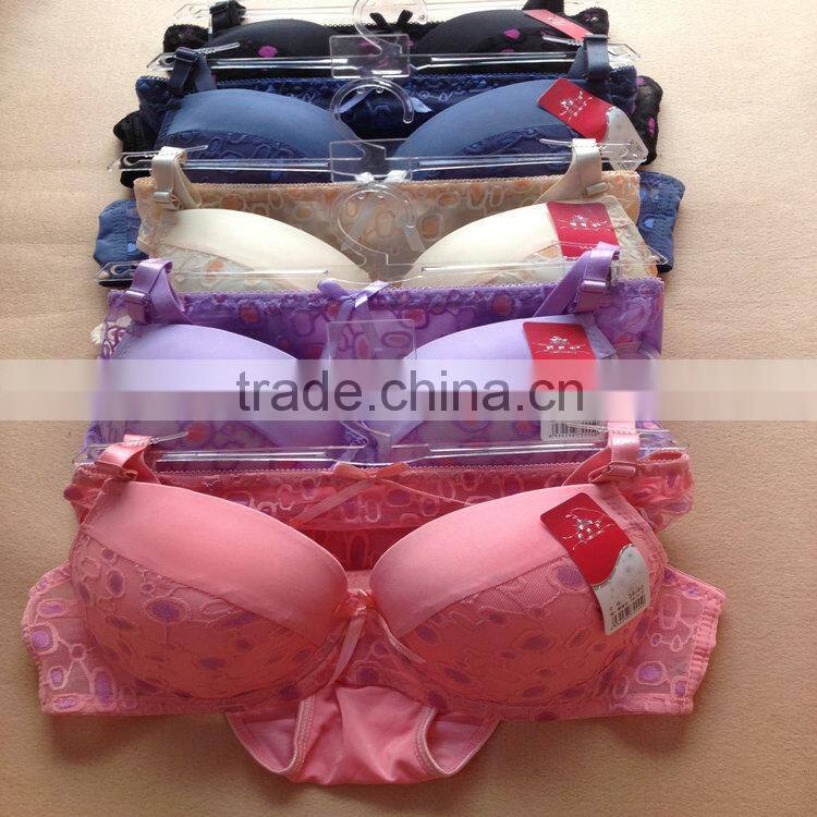 1.05USD High Quality Large Size Transparent Material Stylish Bra And Panty Set,5Colors/ 36-40 C Cup(kctz013)
