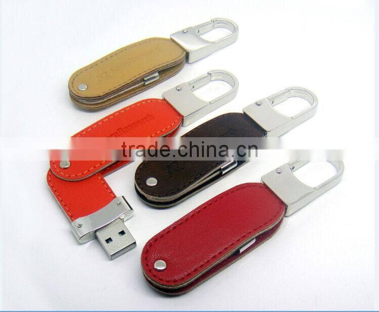 G&J 2014 fashion 16gb black leather usb flash drive