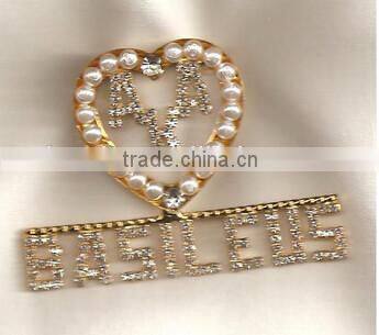 good rhinestone AKA pearl basileils custom lapel pin brooch jewelry