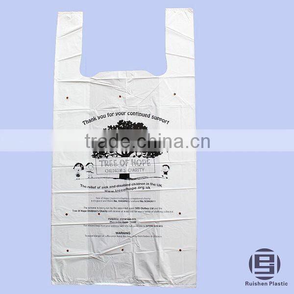 ABC Biodegradable PE Printed Plastic Charity Bag For Collection