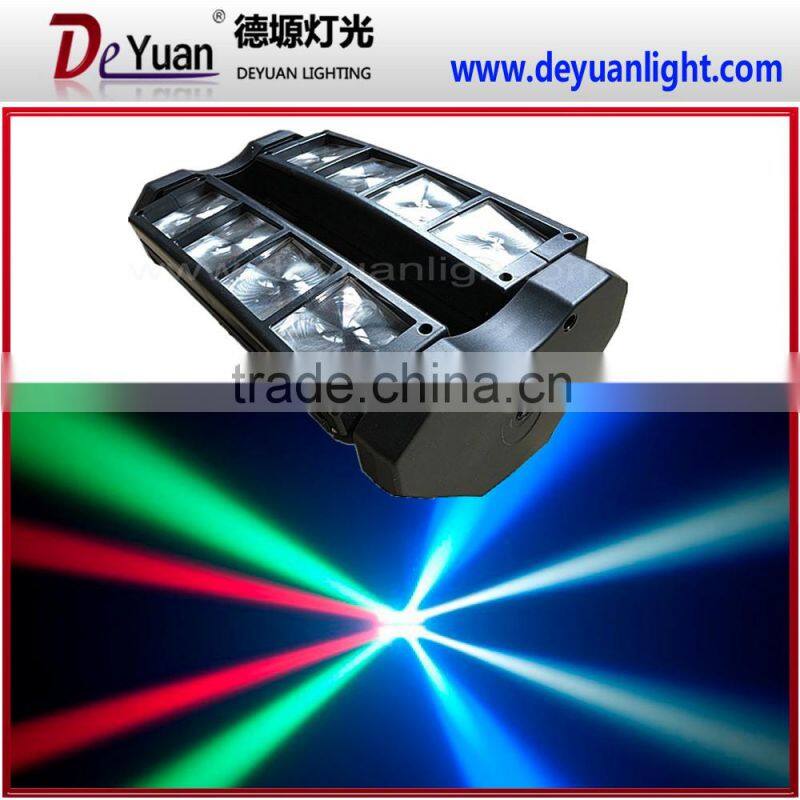 Cheap 8*3W rgbw mini led spider beam moving head light