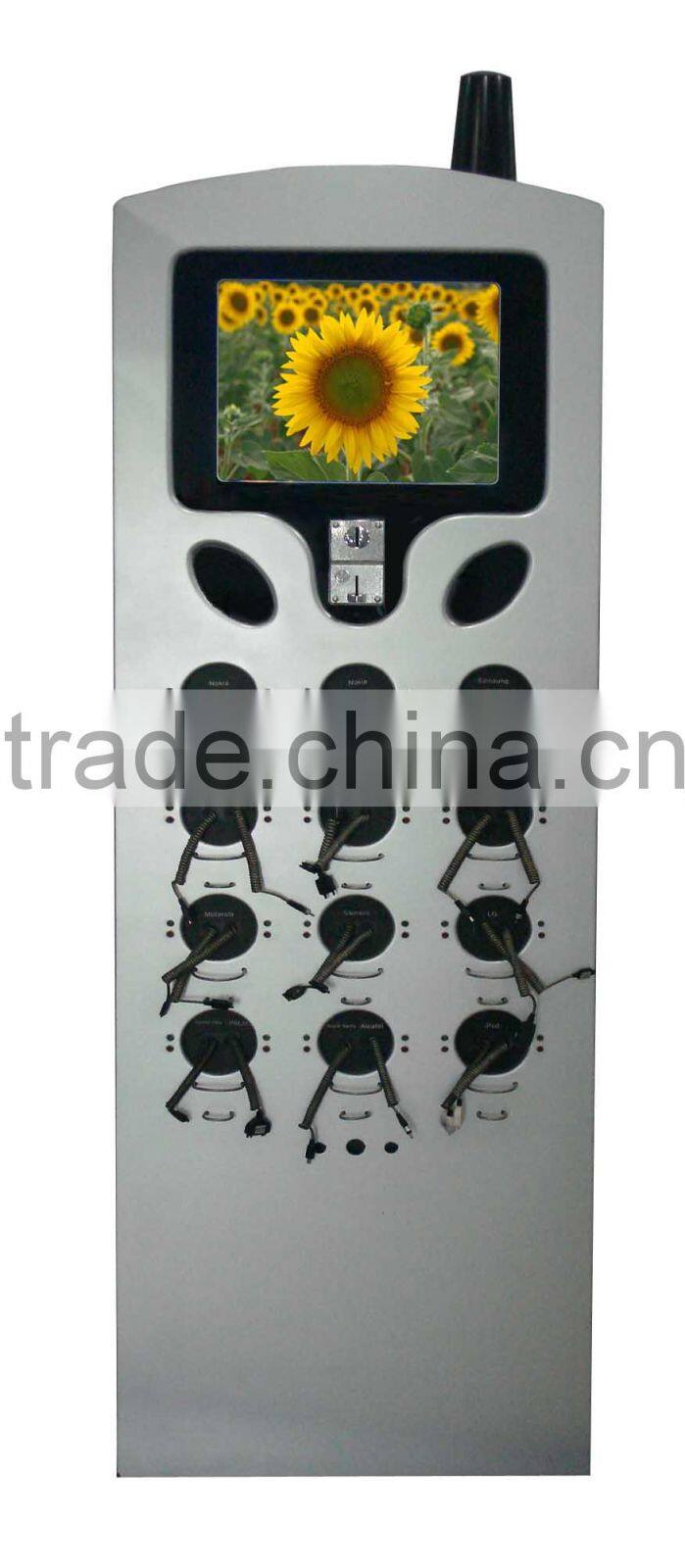 Vending Machine Charging Cellphone