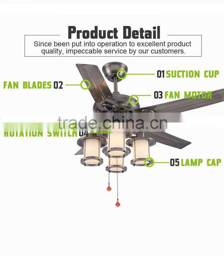 Easy Buy Contemporary Vintage 5 Blades 4 Light Ceiling Fan