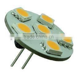 ce rohs back-pin 6leds SMD 5050 led g4 12v 1w