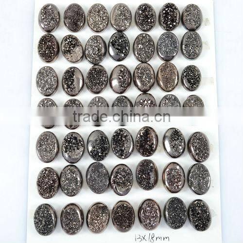 Semi Precious Black Window Druzy