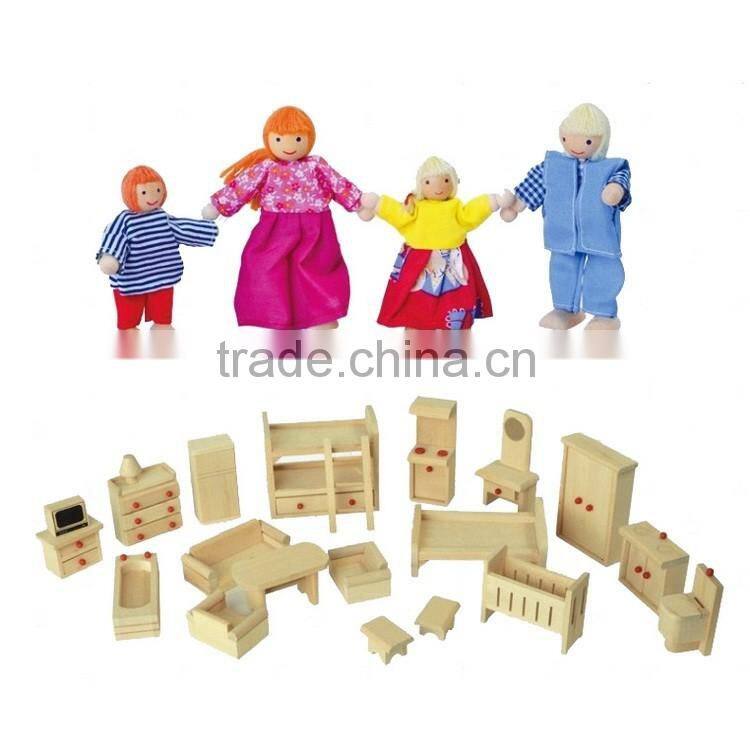 2016 New Design Wooden Toy House for Kids Child Educational Wooden Assembling Set Baby DIY Doll House