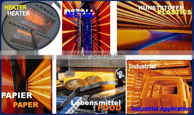 Infrared heating lamp with gold reflector 355MM,220V 1000W,SK15