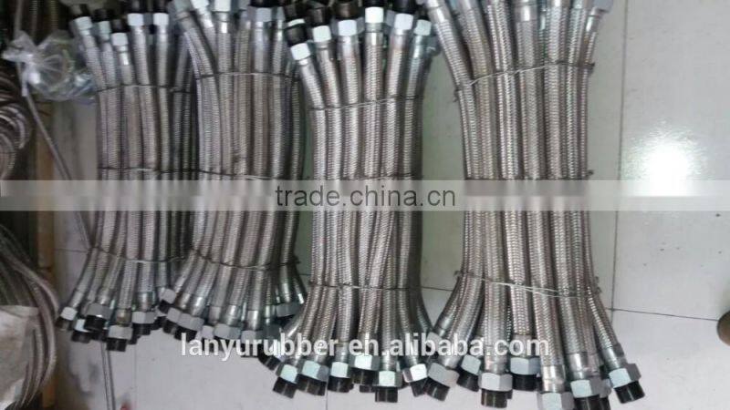 large diameter machine flexible metal braided ptfe hose
