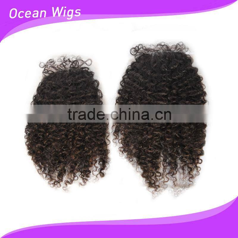 virgin indian kinky curly top closure