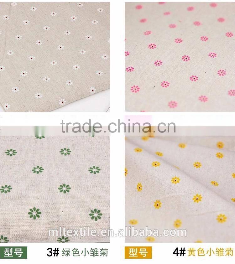 digital printed Cotton Linen home decoration fabric