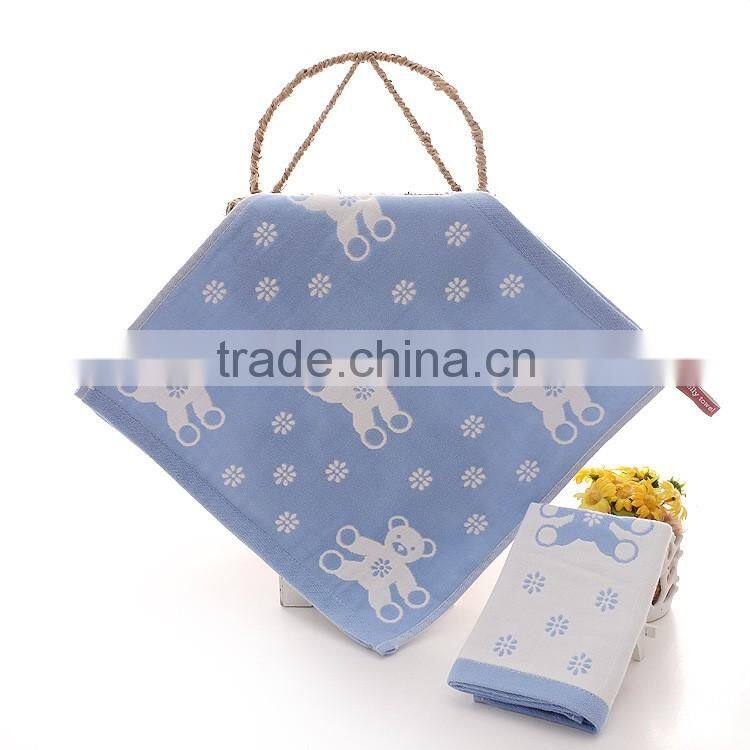 Children Square cotton three layers gauze face towel