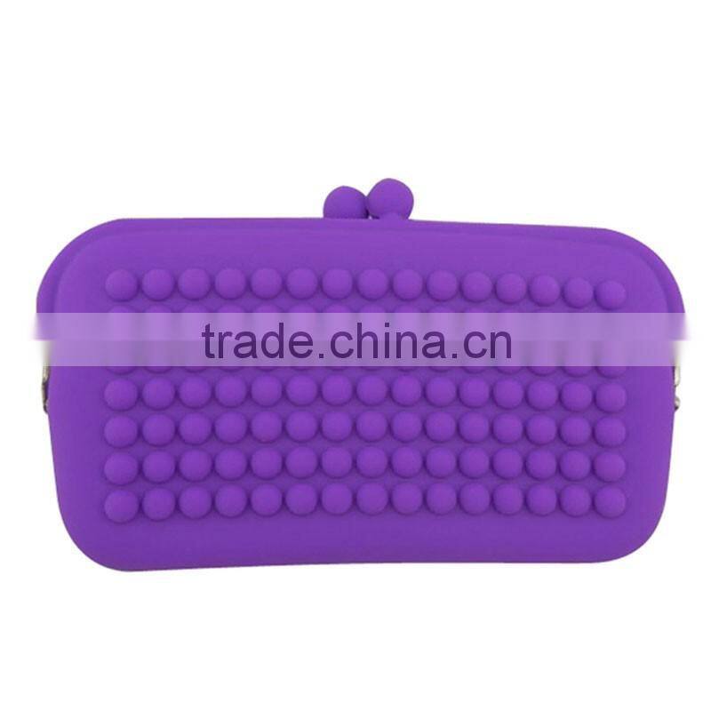 Shinerin Funky dot design wallets Silicone Cosmetic Bag Various Colours (Purple)