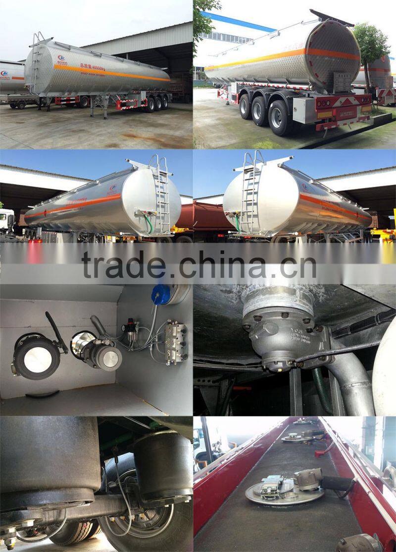 aluminum fuel tank trailer 4 cbm, stainless steel storage cart