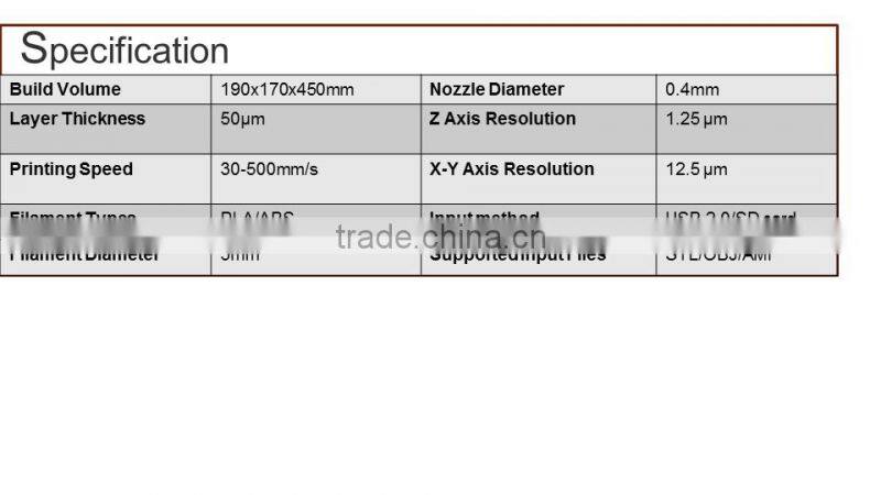 BESSEN PLUS Professional high quality 3d printer machine with CE certificate, 3d printer