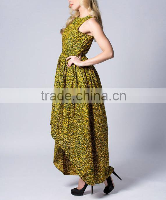 front short long back yellow batik african dashiki designs cotton long umbrella dress