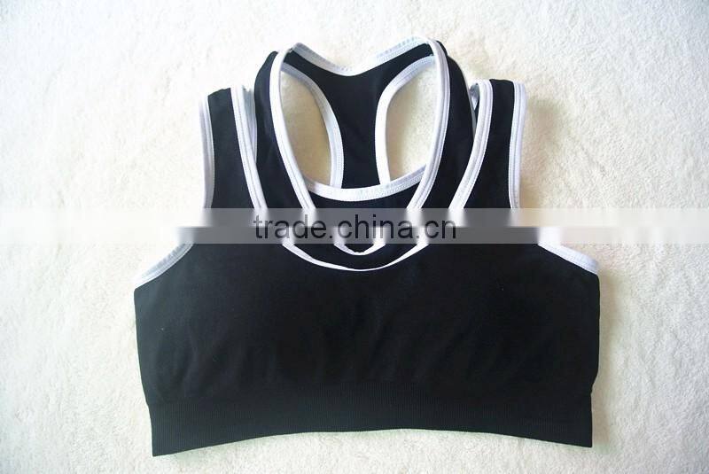Shantou Factory Cheap Price Black Running Women Seamless Ladies Sports Bra
