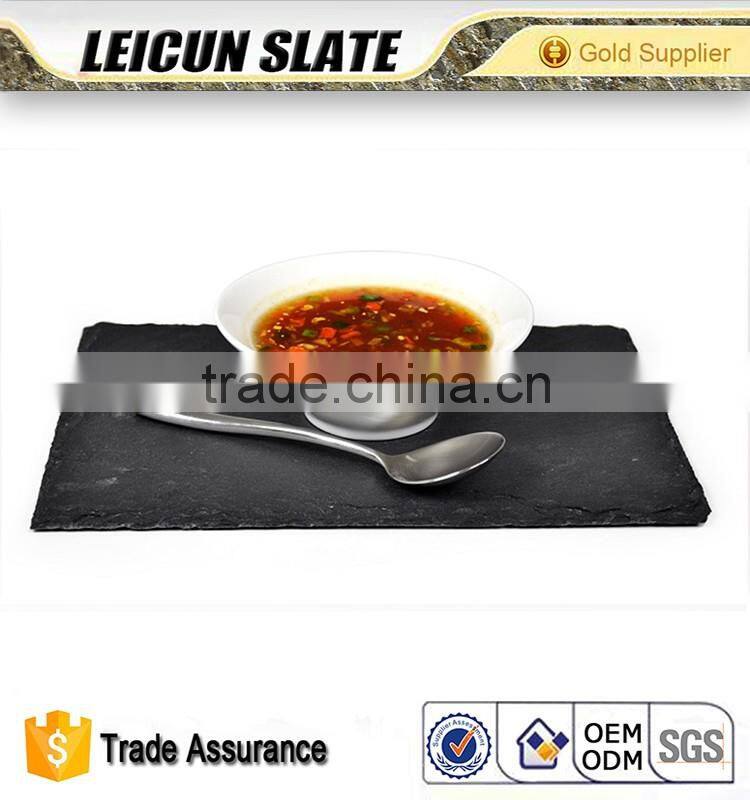 black good quality food slate plate for resturante