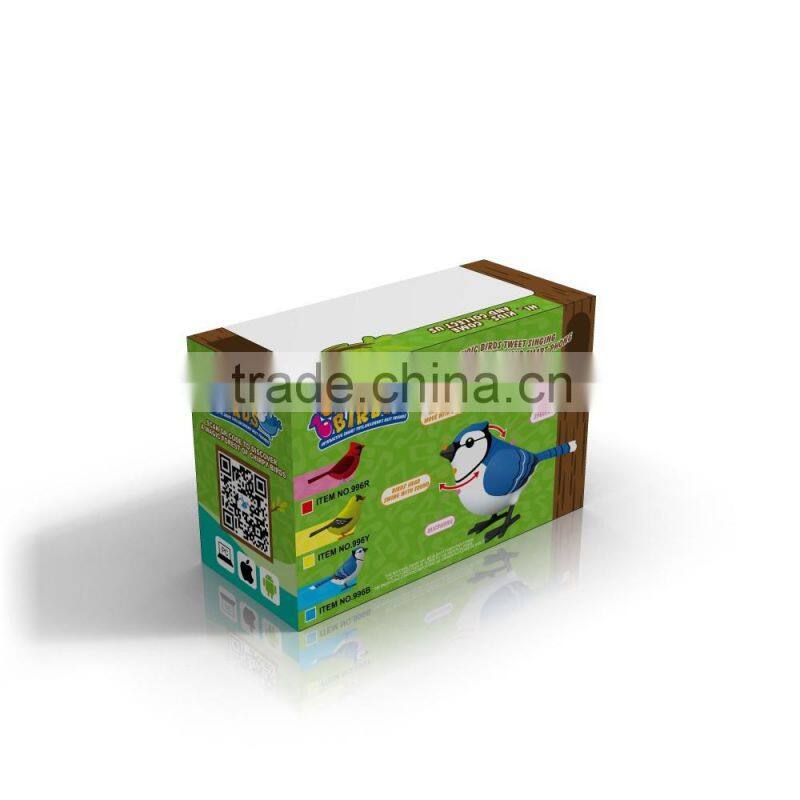 Russian hot selling 2015 newest App control chirpy birds sing toys by iphone system play