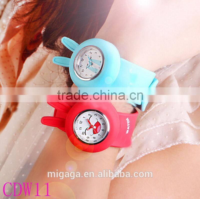 Pink silicone change jelly watch face for kids