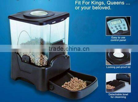 NEW Auto Pet Dog Cat Feeder High Capacity Voice Message Dish Bowl Food Dispenser