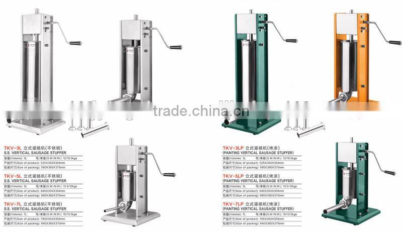 Vertial 3 liters sausage stuffing machine/CE approval/China supply....