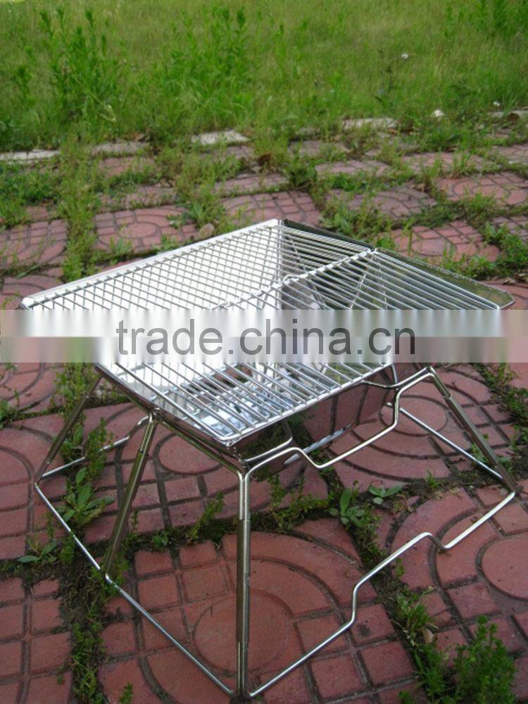 outdoor stainless steel foldable picnic charcoal BBQ stove