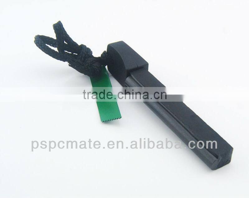 Black Flint Fire Starter with Rope for Outdoor Survival