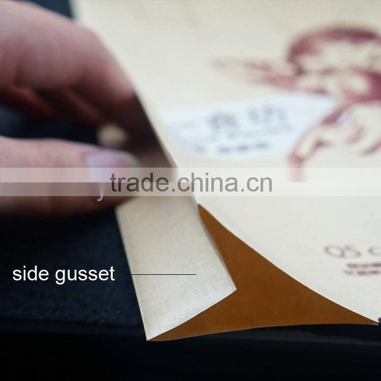 food grade vacuum snacks packing bag with printing , side gusset lamination packing bag