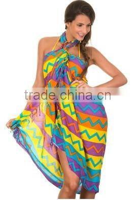 printed brightful beach towel pareo