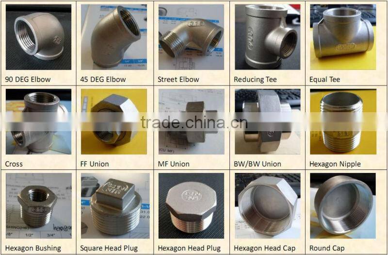 BSP S/steel screwed pipe fittings manufacturer