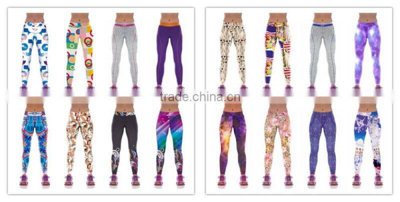 High Waist Printed Leggings Tight Yoga Pants