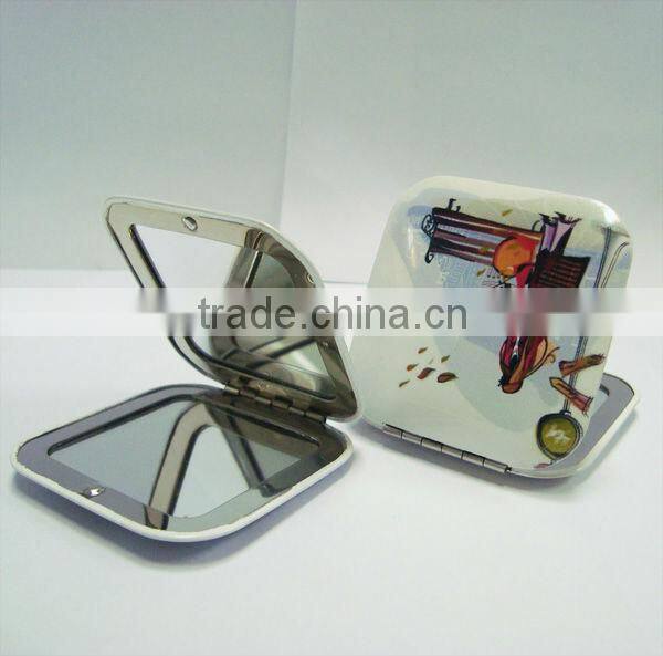 Fashionable Square Cosmetic mirror/Make-up Mirror/Compact Mirror Metal Pocket Mirror Aluminum Purse Mirror