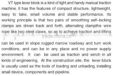 Professional Manufacture HS-VT Lever Hoists