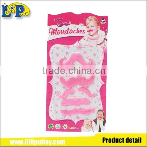 Interesting pink false beard toy for girls