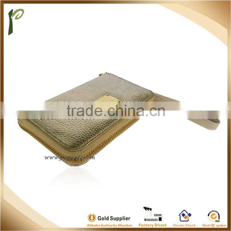 2014 Hot Fashion leather Purse,zipper leather Purse