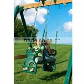 kids back-to-back glider swing with soft grip chains