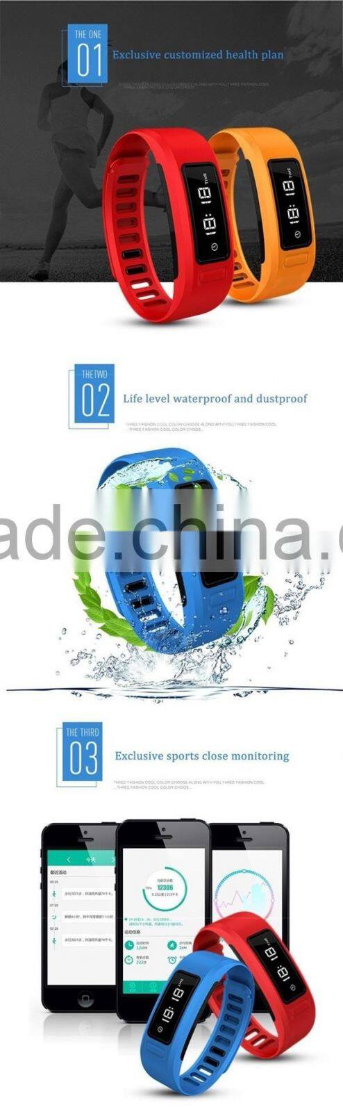 silicon material alarm clock intelligent fitness calorie counter call message reminder H6 smart wristwatch