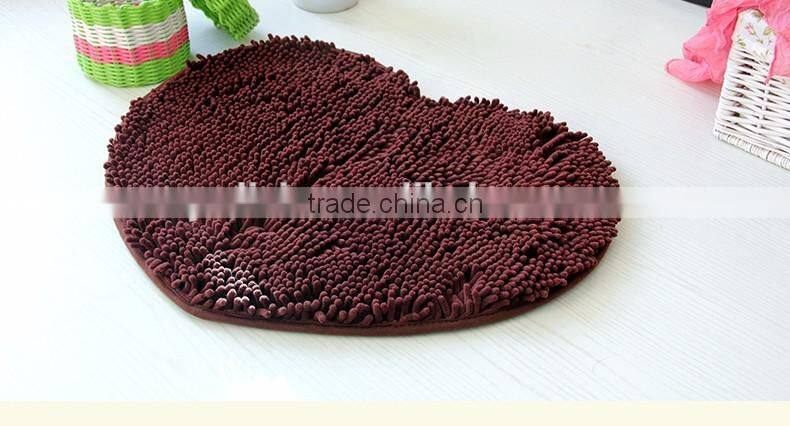 Chenille non slip bath mat