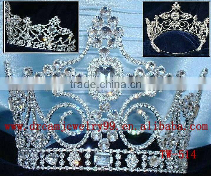 wholesale rhinestone flower pageant crown