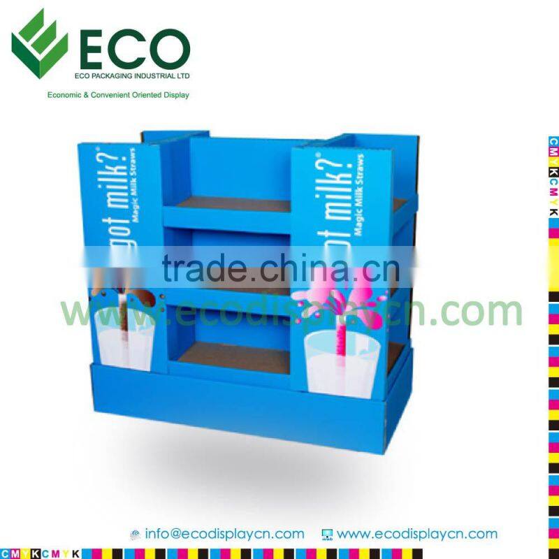 four shelves cardboard Shipper Display , corrugated rack for helminthic