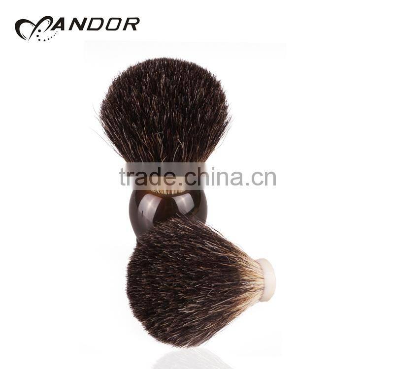 Black pure badger hair shaving brush knot 20mm Dia 60mm Loft