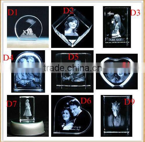 Lighted Photo Crystal Panel, Crystal Iceberg Photo Frame, Glass Picture Frame For Souvenir Gifts