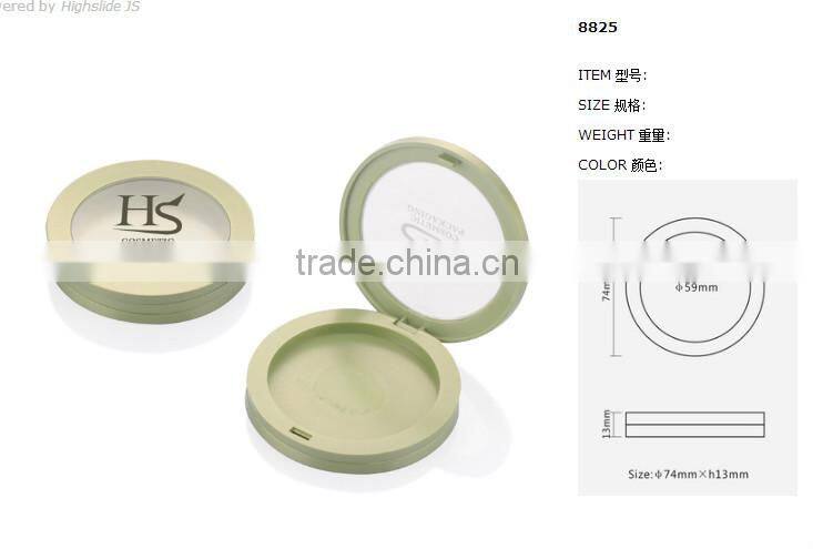 Wholesale round cosmetic compact powder box with window