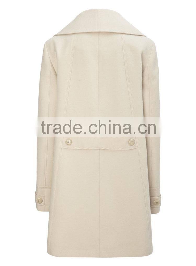 2015 European Fashion Women Stone Collar Swing Winter Coat