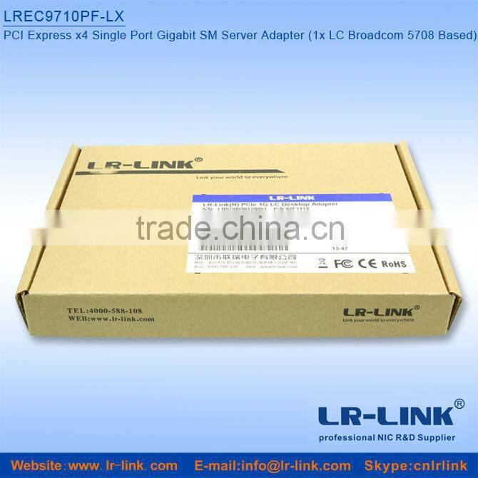 Lowest Price Broadcom 5708 PCIe x4 Optical Fiber Gigabit Card For Server Supports TOE